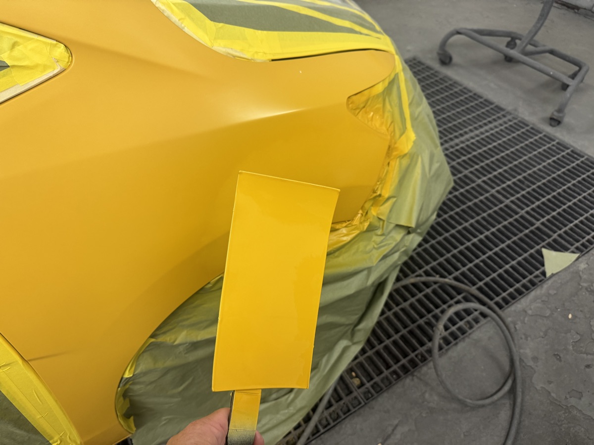 Matching yellow color - BodyShop661 Santa Clarita professional auto body repair and collision work